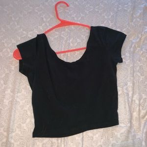 Black crop top
